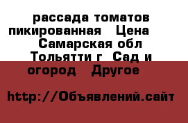 рассада томатов пикированная › Цена ­ 10 - Самарская обл., Тольятти г. Сад и огород » Другое   